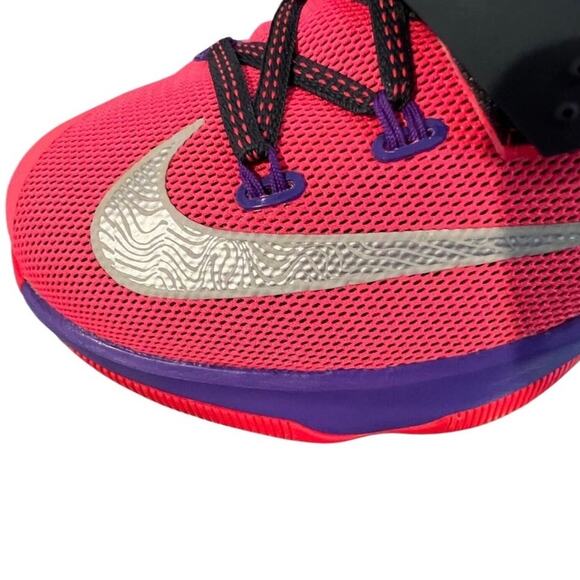 NIKE KD VII Hyper Punch Purple Sneakers 7Y Vintage Mesh Athletic Stylish Sporty - Picture 6 of 12